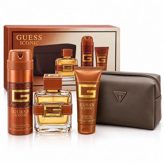 GUESS Iconic for Men 4-Piece Gift Set – 3.4 oz