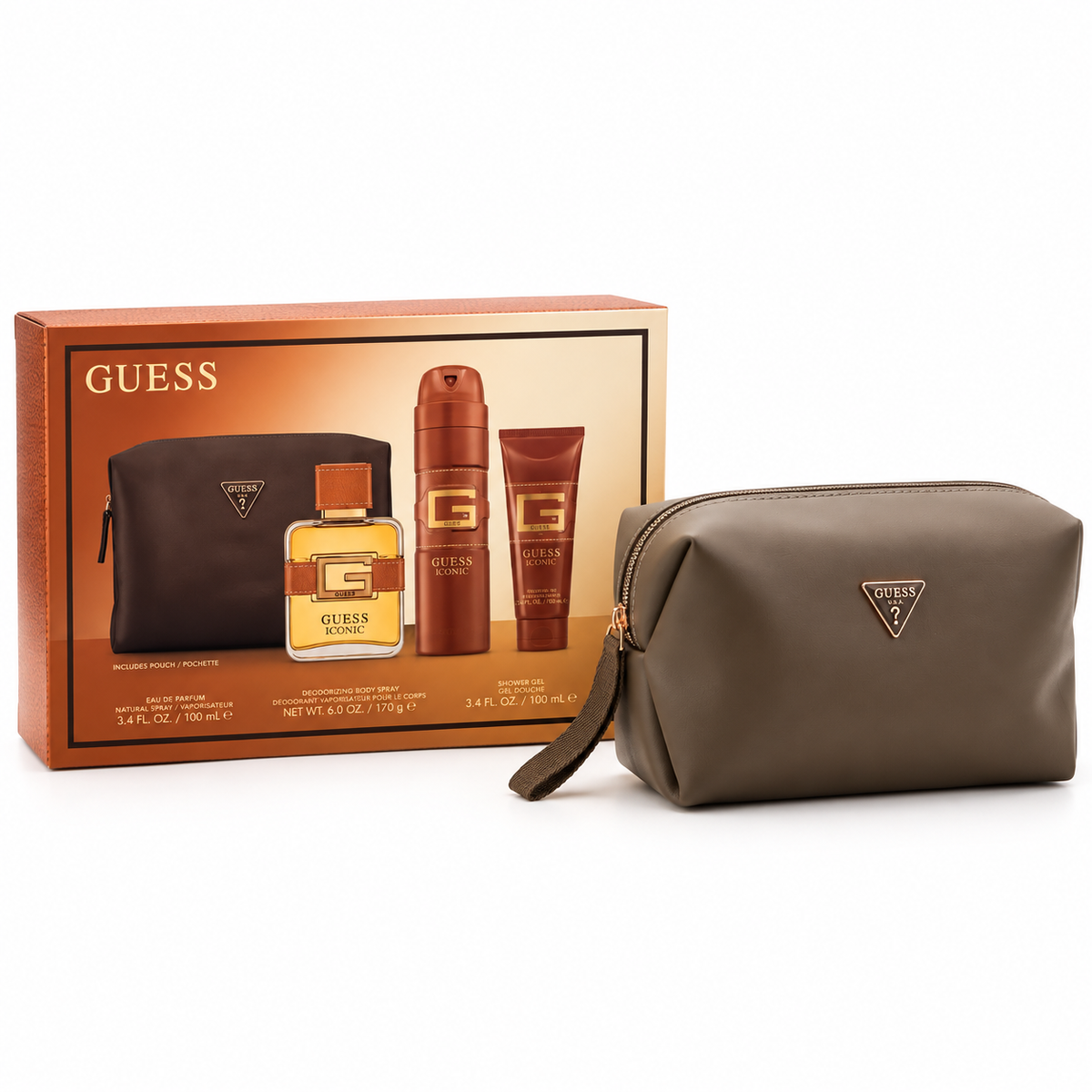 GUESS Iconic for Men 4-Piece Gift Set – 3.4 oz