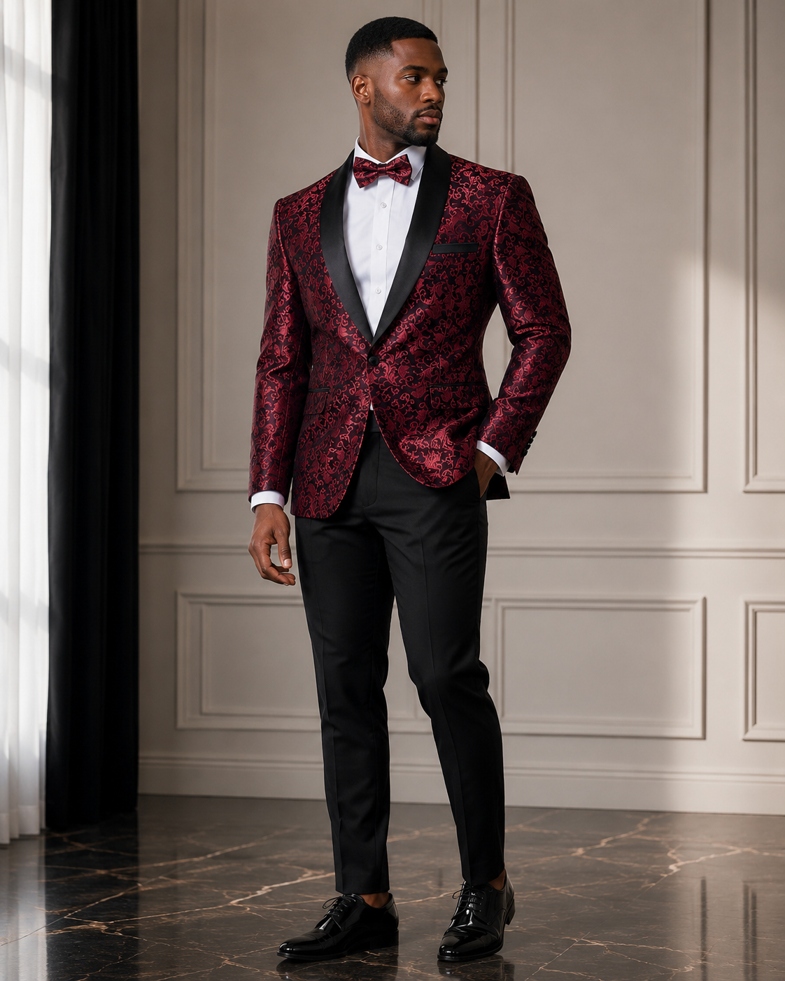 3 Piece Suit Slim Fit Blazer Pants & Vest Men's