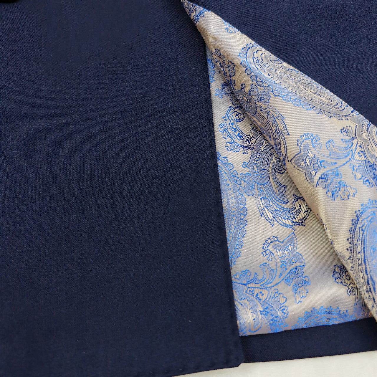 Navy Double Breasted Twill Suit