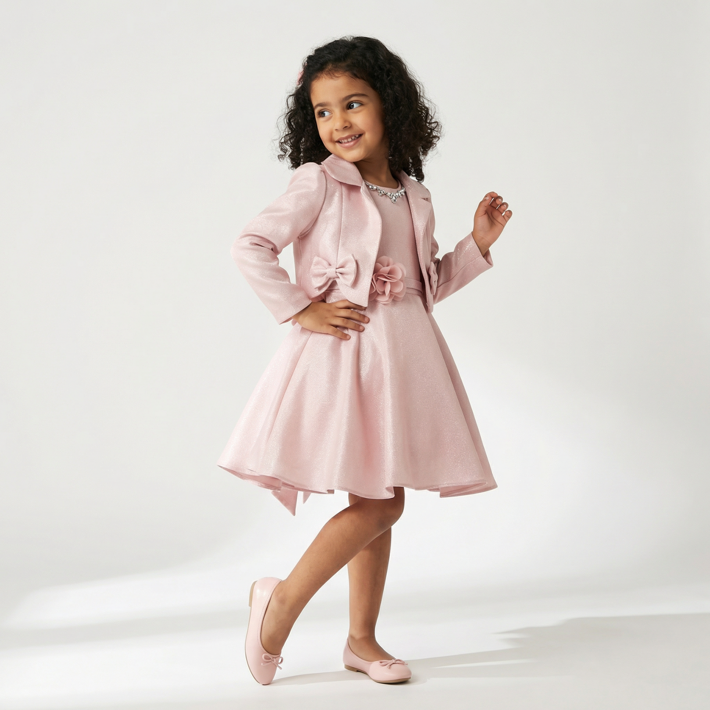 Satin Stella Girls Bolero Dress