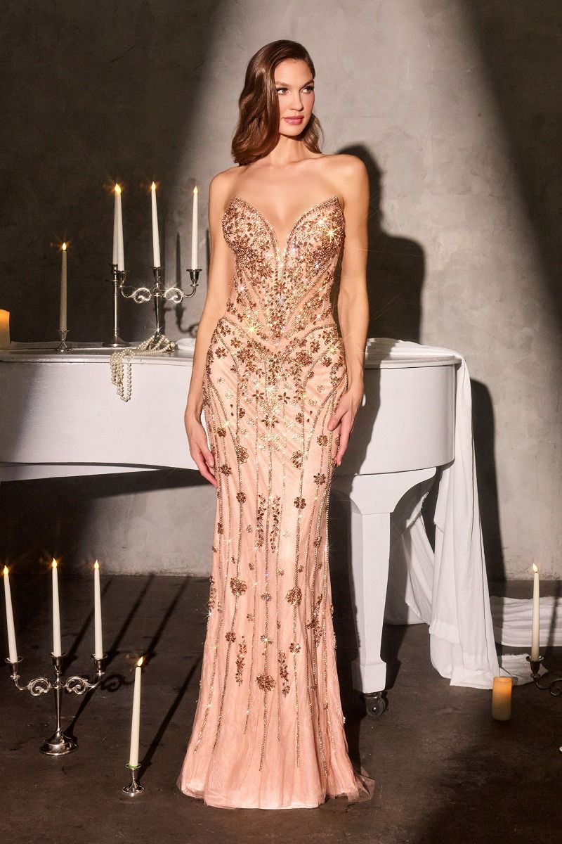 Radiate Red-Carpet Glamour in This Fitted Gown, Featuring CDCC8271