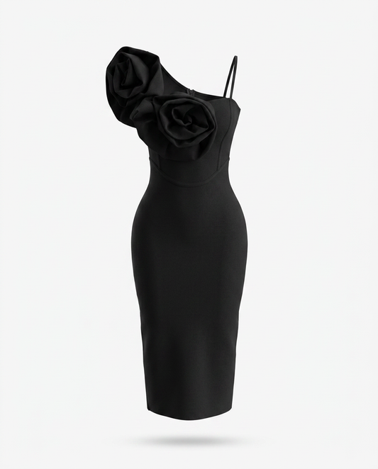 Black Orchid Midi Dress