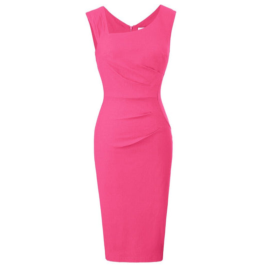 Women Magic V-neck Low-cut Sleeveless Bodycon Vest Party Pencil Dress Fashion